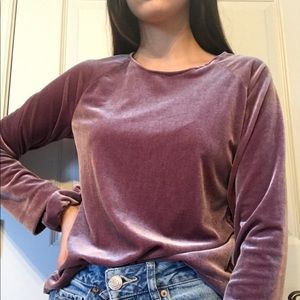 velvet long sleeve tee